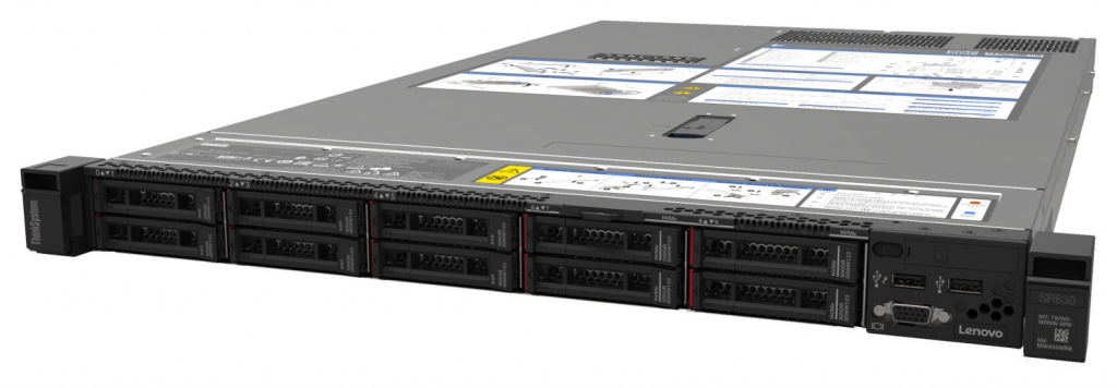 Сервер Lenovo ThinkSystem SR630 1U, 2xXeon Silver 4210R